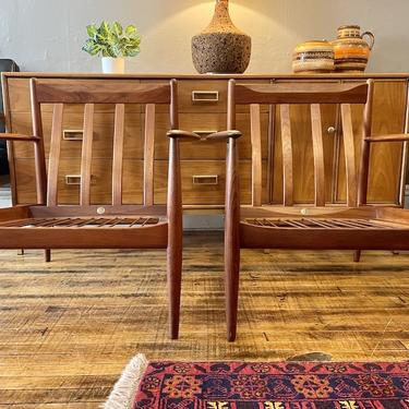 Pair of Danish Teak Lounge Chairs by Grete Jalk