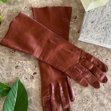 60s Chestnut Leather Gloves