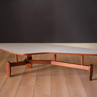 Mid-Century Modern Outrigger Coffee Table by John Keal for Brown Saltman 