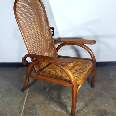 Antique Art Noveau Deco Thonet Morris Chair Unusual and Rare 