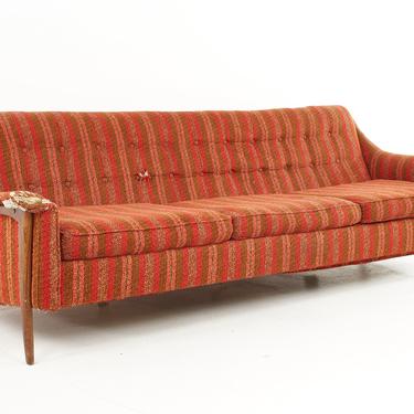 Adrian Pearsall Style Kroehler Avant Mid Century Walnut Sofa - mcm 