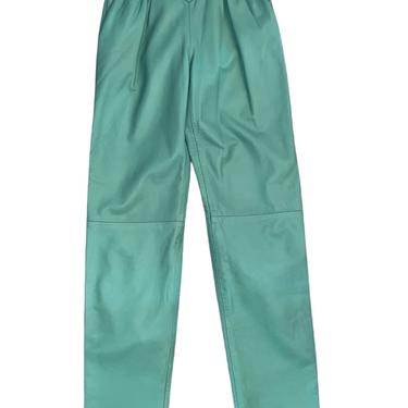 Vintage 80s Turquoise Leather Pants (Valeria's Favorites)