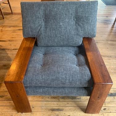 Vintage Wood Frame Chair w/ New Upholstery