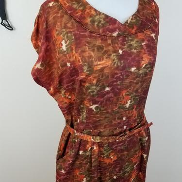 Vintage 1950's 3 Piece Dress Set/ 50's Plus Size Wiggle L/XL 
