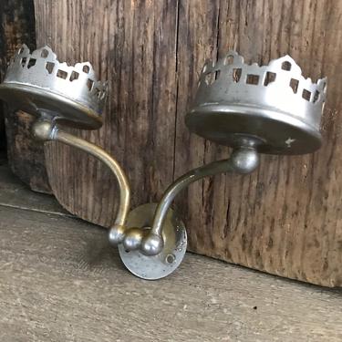 French Chrome Wall Mount, Candle Holder, Garden Decor, French Farmhouse 