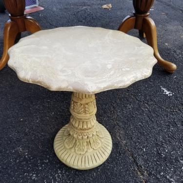 Round Marble Top Side Table