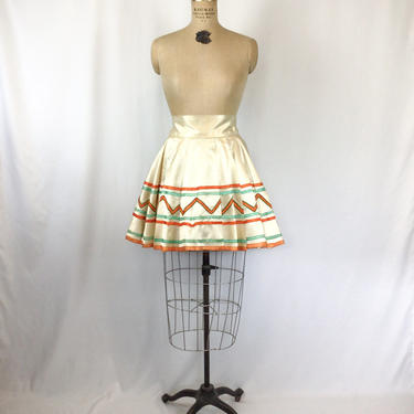 Rare Vintage 20s skirt | Vintage show girl skirt | 1920s silk short flirty costume skirt 