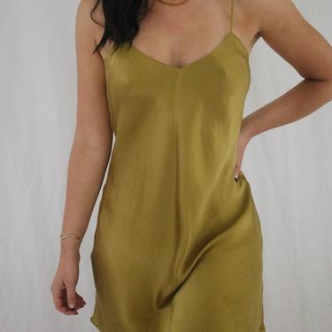Vintage Gold Silk Victoria’s Secret 80’s Gold Label Slip Dress - XS/S 