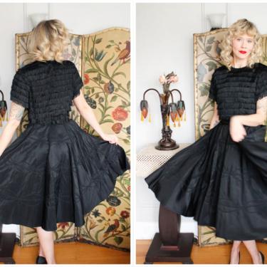 1950s Skirt // Save this Dance Taffeta Skirt // vintage 50s skirt 