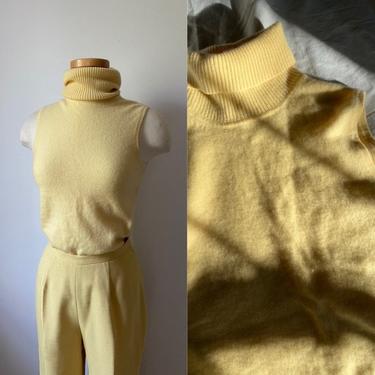 Butter Yellow Cashmere Turtleneck 