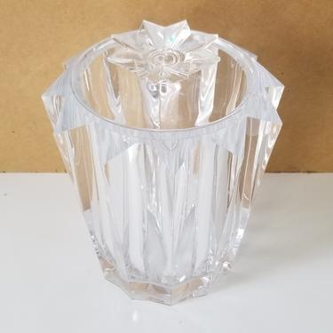 Vintage Sculptural Lucite Ice Bucket Designed by Alessandro Albrizzi. 