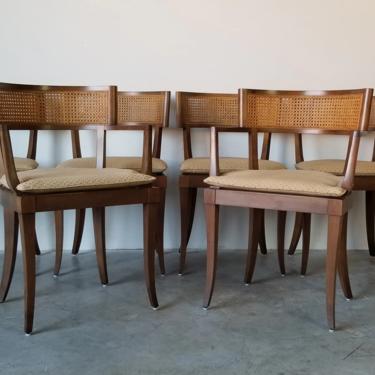 Hollywood Regency Klismos Dining Chairs - Set of 6 