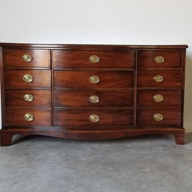 Mahogany Serpentine Front Dresser by Dixie Furniture 