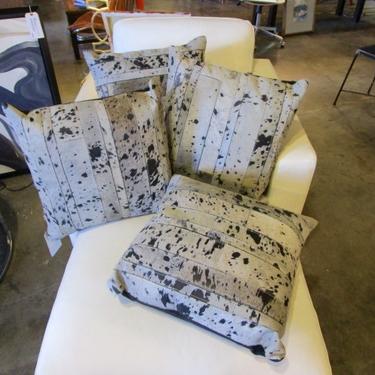 SET OF FOUR COWHIDE PILLOWS PRICED SEPARATELY