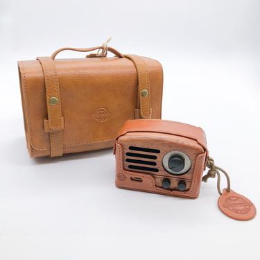 Vintage Style Brown Bluetooth Radio