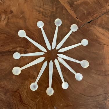 Vintage Mother of Pearl Caviar Spoons-Set of 12 