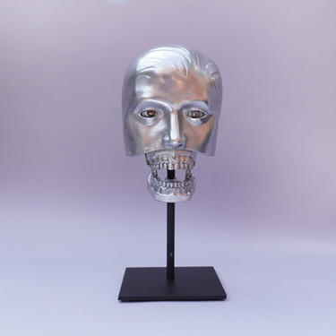 Aluminum Dental Phantom with 1940's Prosthetic Eyes