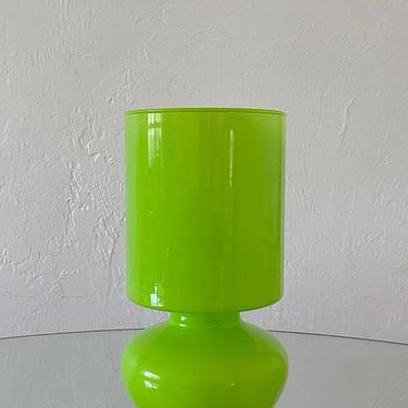 Vintage IKEA Green Mushroom Glass Lamp