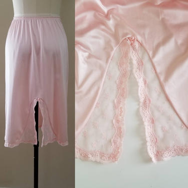 1980s Vanity Fair Half Slip in Shimmery Pink 80's Skirt Slip 80s Lingerie Women's Vintage Size small/medium 
