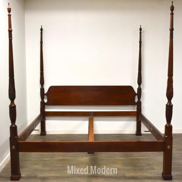 King Solid Mahogany Four Post Bed by White Furniture 