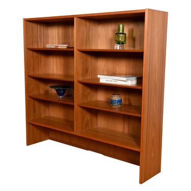 Danish Modern Teak Adjustable Display Cabinet \/ Bookcase Top