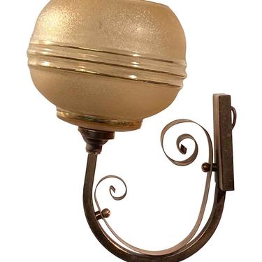 French Art Deco Copper &#038; Gold Wall Sconce