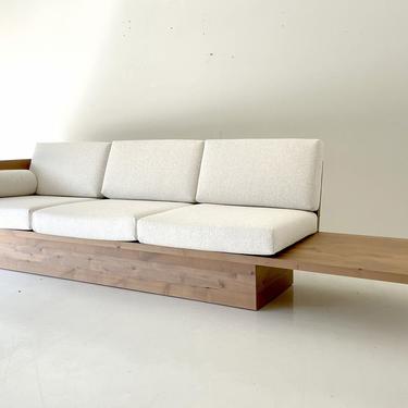 Suelo Modern Wood Sofa with Plinth Base 