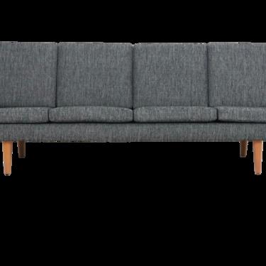 Dramatic Scandinavian Modern Four-Place Sofa w\/Teak Legs