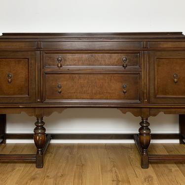 Available To Customize - Antique Jacobean Buffet, Solid Wood Sideboard, Farmhouse Credenza, TV Console 