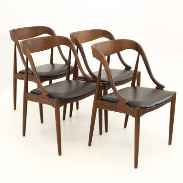 Johannes Anderson for Richbilt Mid Century Modern Teak Danish Dining Chairs - Set of 6 - mcm 