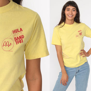 Vintage McDonald&#39;s Shirt -- 80s Hula Bowl Band Tshirt Graphic Tshirt Retro Tee 1981 Fast Food Nostalgia Burger Single Stitch Extra Small xs by ShopExile