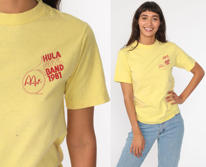 Vintage McDonald's Shirt -- 80s Hula Bowl Band Tshirt Graphic Tshirt Retro Tee 1981 Fast Food Nostalgia Burger Single Stitch Extra Small xs 