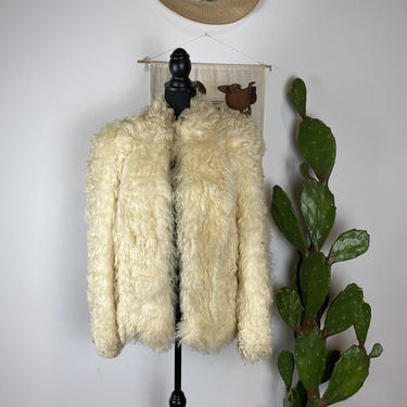 Rare Vintage Genuine Shearling Jacket Fur Coat 