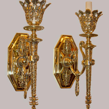 Set of Four Gas Wall Sconces