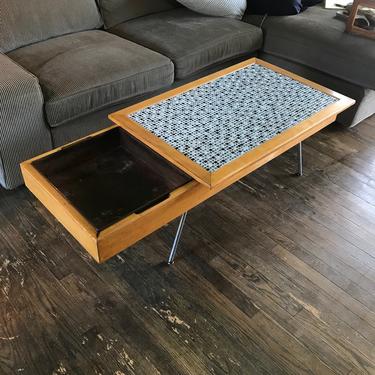 George Nelson Table / Planter Model No.4662 Palm Springs Coffee Table Ceramic Tile Herman Miller Space Age 