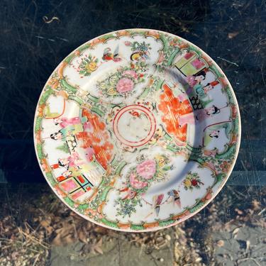 Old China Distressed Plate 