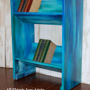 Small Blue Bookcase 