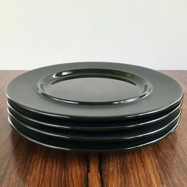 Sasaki Anello Black Salad Plates (8.5&amp;quot;) by Vignelli Designs - Set of 4 