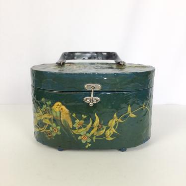Vintage 50s Purse | Vintage animal themed green box purse | 1950s decopodge  handbag 