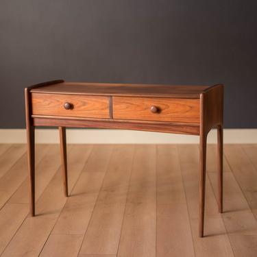 Sculptural Solid Teak Mid-Century Modern Console Table by A. Younger Ltd. 