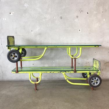 Industrial Repurposed Hand Truck Console Table