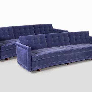 Pair of Harvey Probber Curved Sofas 