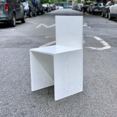 White Plywood Slant Chair