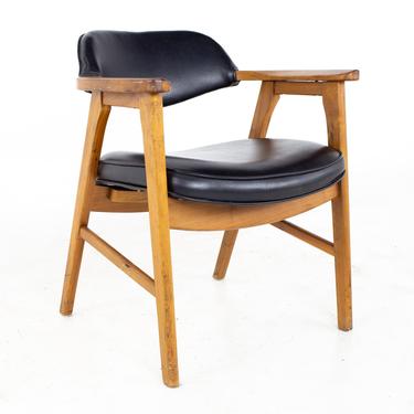 Gunlocke Mid Century Walnut Occasional Lounge Chair - mcm 