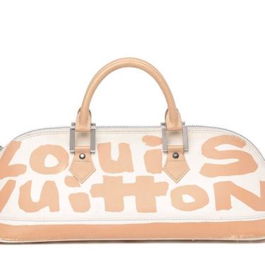 Vintage LOUIS VUITTON LV Monogram Steven Sprouse Graffiti Leather Alma Top Handle Bag 