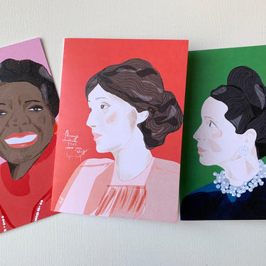 The writers | Card sets of 3| Iconic women writers | trailblazers| Literary gifts | bookish gifts | 