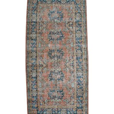 Vintage Turkish Hand Knotted Wool Rug, 3'-9&quot; x 8'-1&quot;