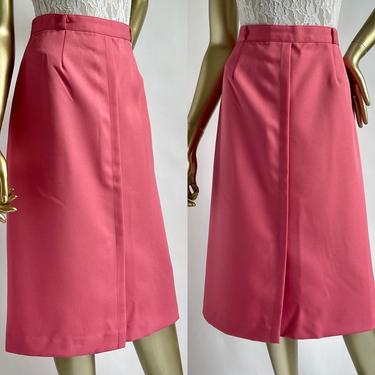 Punch Pink High Waist Late 70's Early 80's Skirt Large 