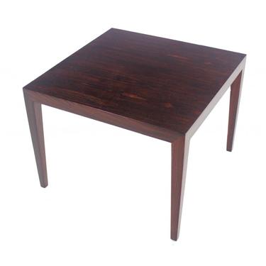 Scandinavian Modern Rosewood Side Table Designed by Severin Hansen