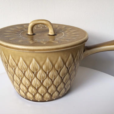 Jens Quistgaard Relief Design Stoneware Handle Soup Bowl With Lid 